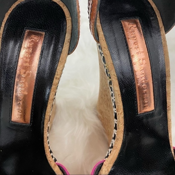 RUPERT Sanderson Nissa Peep Toe Wedge EU Size 36/ US Size 6 - Picture 3 of 12